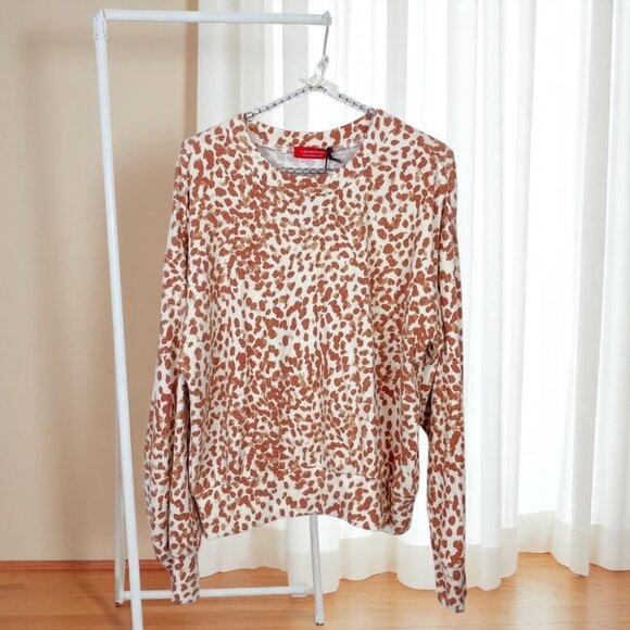 n:Philanthropy GG Soledad Sweatshirt & Shorts Set Camel Animal Smudge - Picture 10 of 11